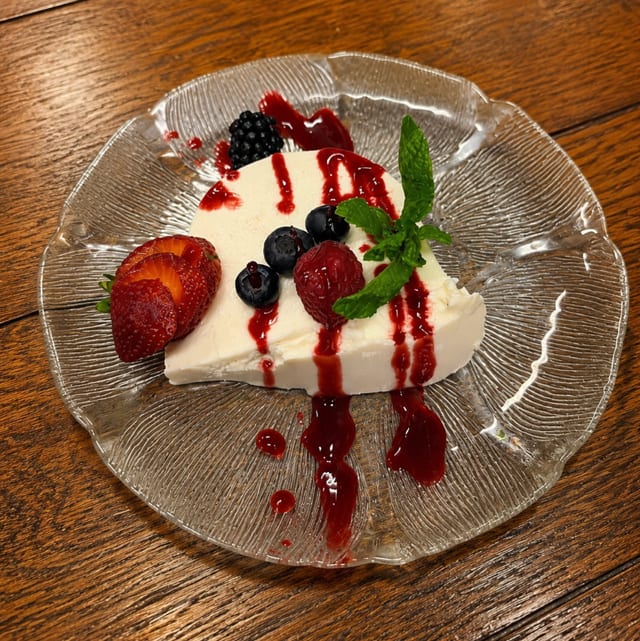 Ukrainian Cream with Raspberry Sauce (GF)