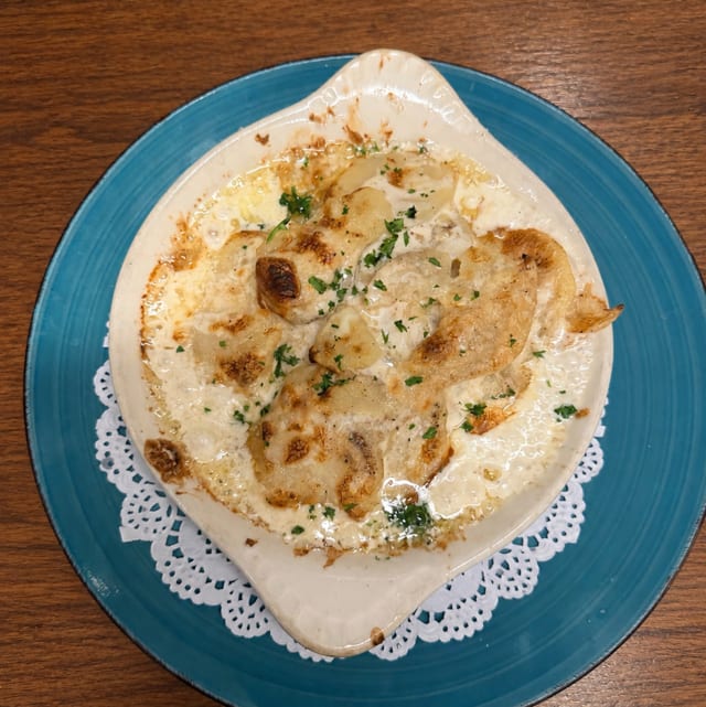 Roxx's Potato Gratin (VEG, GF).
