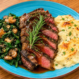 Marinated and Grilled Flat Iron Steak